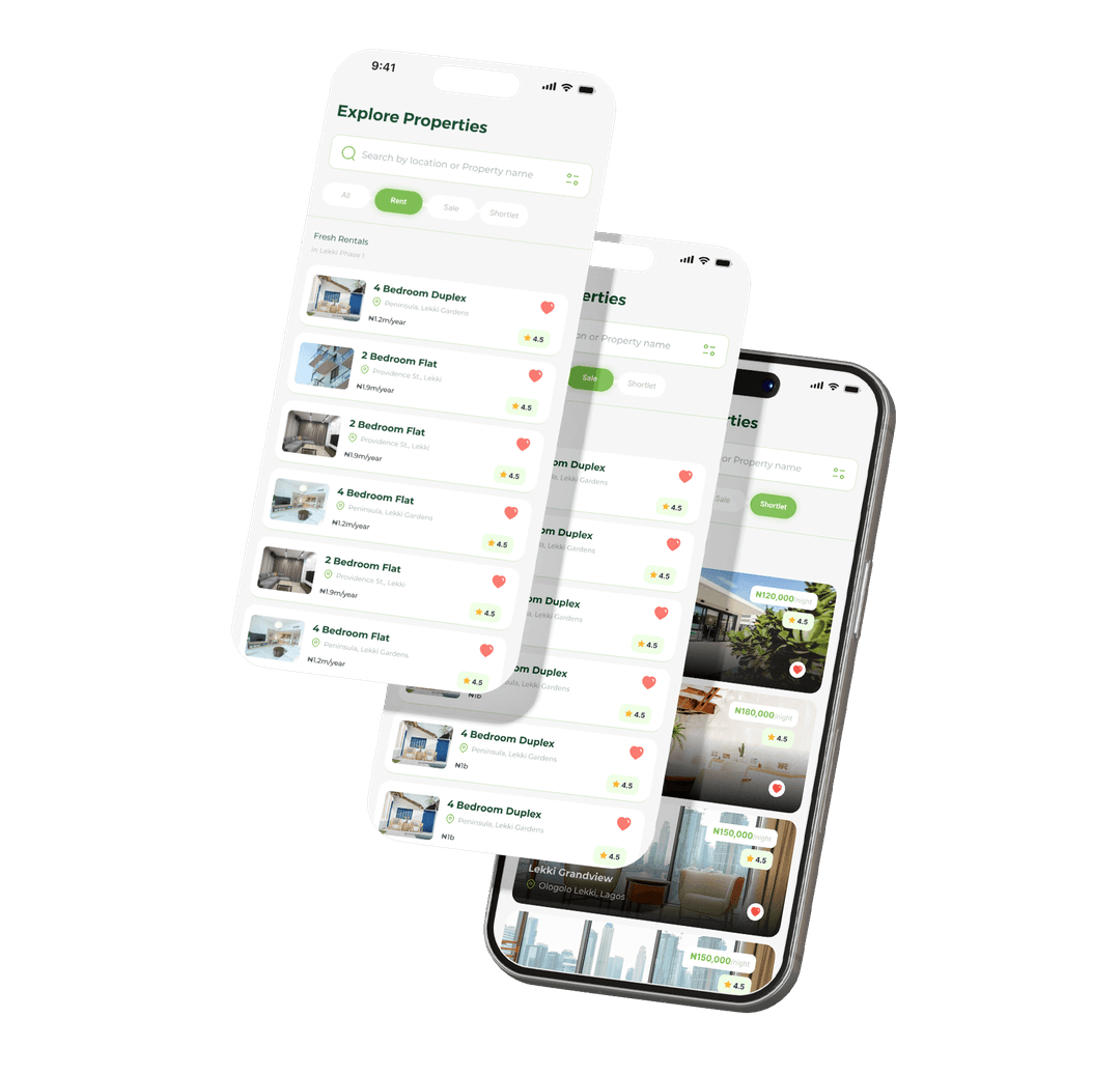 MyHome App Property Search Screen